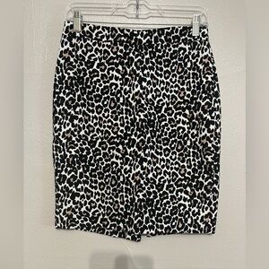 J.Crew leopard pencil skirt sz 0